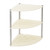 3 Tier Desktop Storage Rack Acrylic Metal Countertop Organizer Minimalist Desk Storage Shelf Milky White