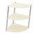 3 Tier Desktop Storage Rack Acrylic Metal Countertop Organizer Minimalist Desk Storage Shelf Milky White