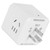 Multi Plug Outlet Extender with USB Ports Power Plug Converter for Household White