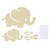 Innovative Cartoon Elephant Shape Beautiful Wall Sticker Room Mirror Wall Paper for DecorationGolden