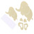Innovative Cartoon Elephant Shape Beautiful Wall Sticker Room Mirror Wall Paper for DecorationGolden
