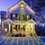 317LEDs Waterfall Lights 8 Modes Tree Light Pentagram Christmas Tree Decorative Waterfall Lights Fairy String Lights for Wedding Party Yard Garden Patio