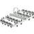 Drying Rack Foldable Matrix Hanging Point 24 Clips Household Drying Rack for Socks Underwear Panties White Grey