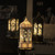 Eid Mubarak LED Lanterns Retro Hexagonal Glass Lights Decorations for Home Ramadan Muslim Islamic Festival Party