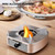 Mini Alcohol Stove Burner Stainless Steel Adjustable Firepower Windproof Drawer Style Burner for Barbecue Hotpot Outdoors Cooking