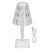 LED Crystal Table Light USB Charging Transparent Prism Dimmable Desk Lamp for Room Decor Warm White