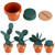 Novelty Potted Cactus Cup Mat Pad Heat Insulation Coasters Table Desktop Decoration
