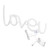LOVEU Neon Light LED Colorful Neon Signs for Home Decoration Proposing Holiday DecorationWarm White Light