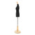 Female Dress Form Mini Desktop Sewing Mannequin Body with Stand for Cutting Clothing Jewelry Display Black 1/4
