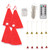 Hanging Lighted Glowing Santa Hats with Bells Battery Powered Fairy LED String Light Lights for Indoor Outdoor Decor