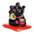 Lucky Cat Solar Powered Cute Decorative Wealth Welcoming Waving Fortune Cat for Home Office Restaurant Black
