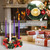 Christmas Advent Wreath 12-inch Advent Candle Holder Ring Artificial Christmas Wreath with Ribbon Pinecone for Advent Centerpiece Holiday Christmas Home Decoration NO Candles