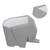 Kitchen Tableware Drainer Plastic Elephant Shape Storage Rack Draining Tool for HomeGray