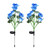 2PCS 6LED Solar Rose Light Waterproof Flower Light Landscape Garden Lawn Decoration Light for CourtyardBlue