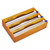 Double Grid Foil Dispenser Bamboo Wood Drawer Type Preservation Film Tin Foil Paper Cutter for Kitchen