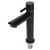G1/2in Stainless Steel Washbasin Single Cold Faucet Water Tap for Bathroom Toilet BlackStraight Type (Without Tube)