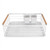 Multifunction Kitchen Dish Drainer Storage Shelf Draining Rack Organizer (White)