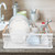 Multifunction Kitchen Dish Drainer Storage Shelf Draining Rack Organizer (White)