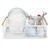 Multifunction Kitchen Dish Drainer Storage Shelf Draining Rack Organizer (White)