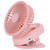3‑Gears Portable Electric Fan Fully Automatic Shaking Head Electric Fan USB Charging for SummerPink