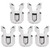 5Pcs Silver Stainless Steel Wine Stopper Portable Champagne Stopper for Restaurant and Hotel