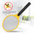 Cordless Rechargeable Electric Fly Mosquito Swatter Bug Zapper Racket Insects Killer Yellow
