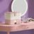 Cosmetic Storage Box 2 Layers Drawer Large Capacity Portable Makeup Storage Box with Handle for Nail Polish Nail Art Pink