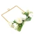 Floral Hoop Metal Ring Wreath Artificial Wall Hanging Wreath for Wedding Home Coffee ShopSquare
