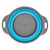 Drain Basket Silicone Round Folding Fruit Drain Vegetable Washing Basket with Handle for Home KitchenBlue Small