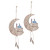 2pcs Moon Eid Hanging Decoration Eid AlFitr Ornaments Decorations Pendant Crafts for Home(JM00467 )