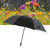 Long Handle Umbrella Sun Blocking UV Guard Weather Resistant 8 Rib Automatic Open Umbrella for Daily Travel Black