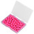 100Pcs Push Pins Map Tacks Steel Plastic Decorative Marking Pins for Cork Boards 9.5x20mm Rose Red