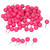 100Pcs Push Pins Map Tacks Steel Plastic Decorative Marking Pins for Cork Boards 9.5x20mm Rose Red