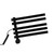 Heated Towel Rack Aluminum 5 Bars Smart Constant Temperature Towel Warmer Electric Towel Drying Rack for Bathroom Black US Plug 125V