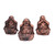 3PCS Buddha Statue Candle Holder Stand Resin Buddha Candlestick Ornament for Home Decoration