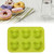 6-Cavity Silicone Donut Baking Pan Donut Chocolate Mold Microwave Freezer Safe(Green)