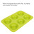 6-Cavity Silicone Donut Baking Pan Donut Chocolate Mold Microwave Freezer Safe(Green)