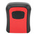 Key Lock Box Alloy Portable Wall Mounted 4 Digit Combination Key Safe Storage Lock Box for Outside Home Garage Red
