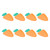 8Pcs Carrot Shape Disposable Dinner Plate Cartoon Pictures Paper Plate for Picnic Parties