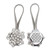 2Pcs Magnetic Curtain Tiebacks Stretchy Sparkling Crystal Flower Curtain Buckle Clips Stainless Wire Curtain Bind