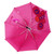Kid Umbrella Lovely Cartoon Animal Easy Operation Light Weight Girls Umbrella for Raining Clear DayRose Red