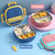 Lunch Box With Fork 2 Compartment Japanese Lunch Box Reusable Lunch Dinner Containers Leakproof Stainless Steel Bento Box for Adults Kids School Office
