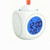 Projector Table Clock Multifunction Plastic USB Charging LED Voice Function Projection Alarm Clock for Bedroom White