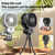 Stroller Fan with Flexible Tripod Clip on for Baby LED Display 5000mAh Battery Operated Oscillating Mini Clip Fan with Night Light 3 Speeds Rechargeable Handheld Desk Cooling Fan for Car Seat Crib Treadmill Travel