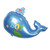 Sea Animal Shaped Foil Film Balloon for Baby Birthday Wedding Decoration(Blue)