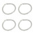 4 Pcs LED Gooseneck Lamp Hose Table Lamp Lights Accessories LED Hose Metal Pipe Chrome 35cm