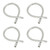 4 Pcs LED Gooseneck Lamp Hose Table Lamp Lights Accessories LED Hose Metal Pipe Chrome 35cm