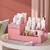Makeup Storage Case Plastic Cosmetic Drawer Storage Box Multifunctional Storage Drawers for Bathroom Counter Pink 26.5x16x12cm / 10.4x6.3x4.7in