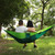 Widen Lengthen Outdoor Hanging Bed Camping Travel Hammock Sleeping Swing(Green+Dark Green)