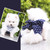 Dog Cat Bow Chest Harness Leash Comfortable Puppy Small Dogs Harnesses Vest for Party Shopping Navy Blue 2XL
